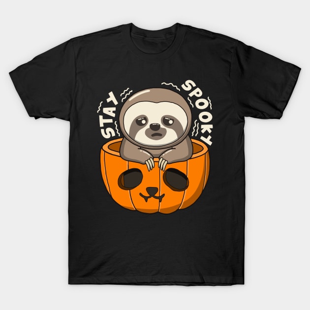 Stay Spooky Sloth T-Shirt by Luna Illustration